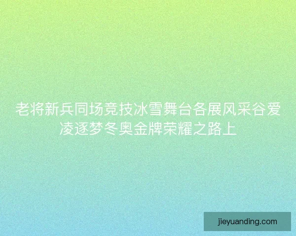 老将新兵同场竞技冰雪舞台各展风采谷爱凌逐梦冬奥金牌荣耀之路上